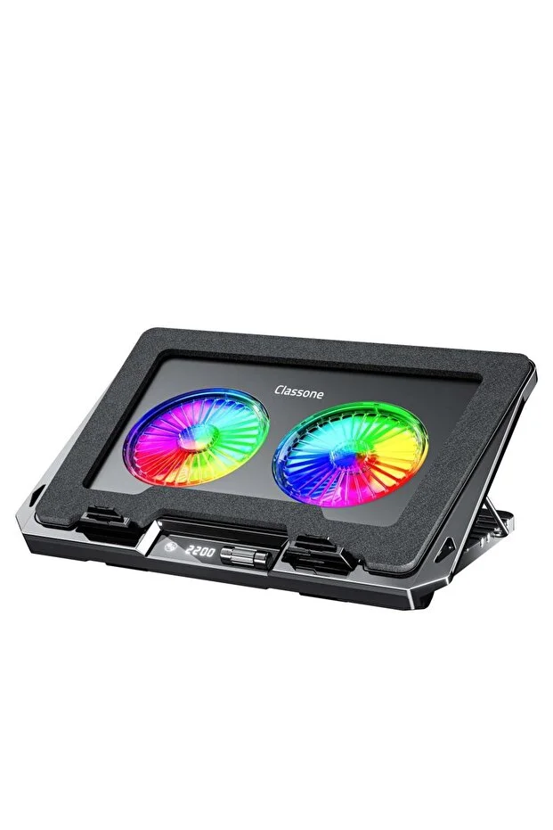 GT102 Gaming Laptop Soğutucu, 2200rpm , Rgb Işıklı , Led Display , Notebook Soğutucu Stand